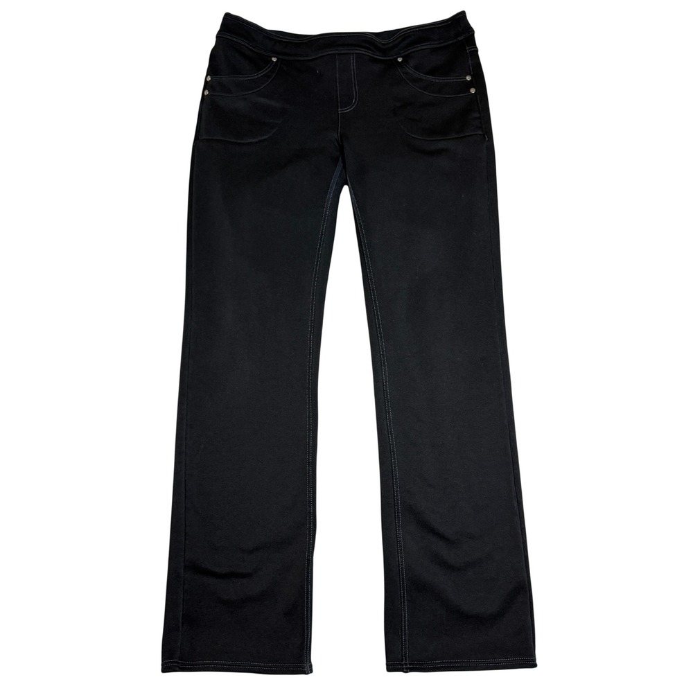 Athleta Tech Stretch Bettona Pants Women XLT Tall Black Straight Fleece Lined EC